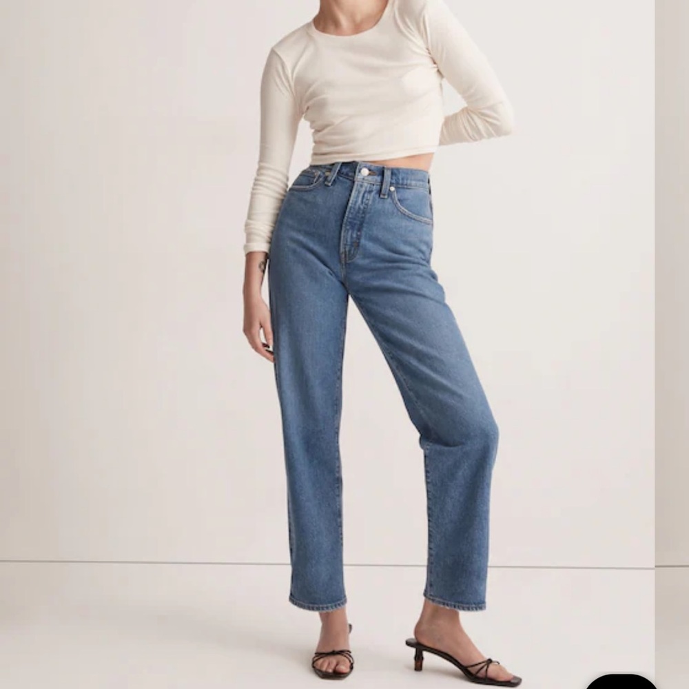 MADEWELL Perfect vintage straight jean in Earlwood Wash